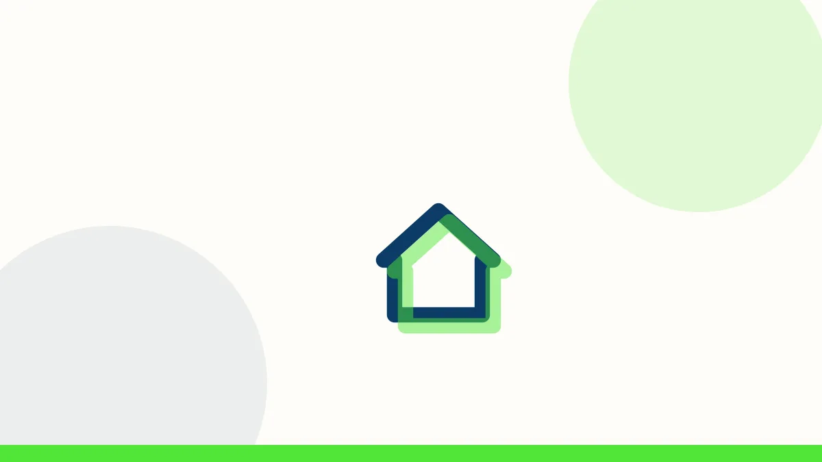 Abstract editorial illustration in Inspire's brand colors suggesting home routines and daily life